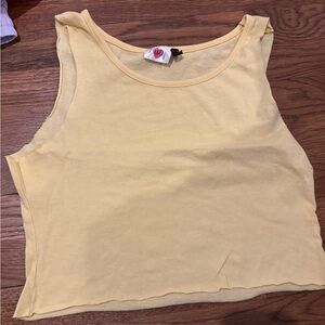 Lucy yellow crop top